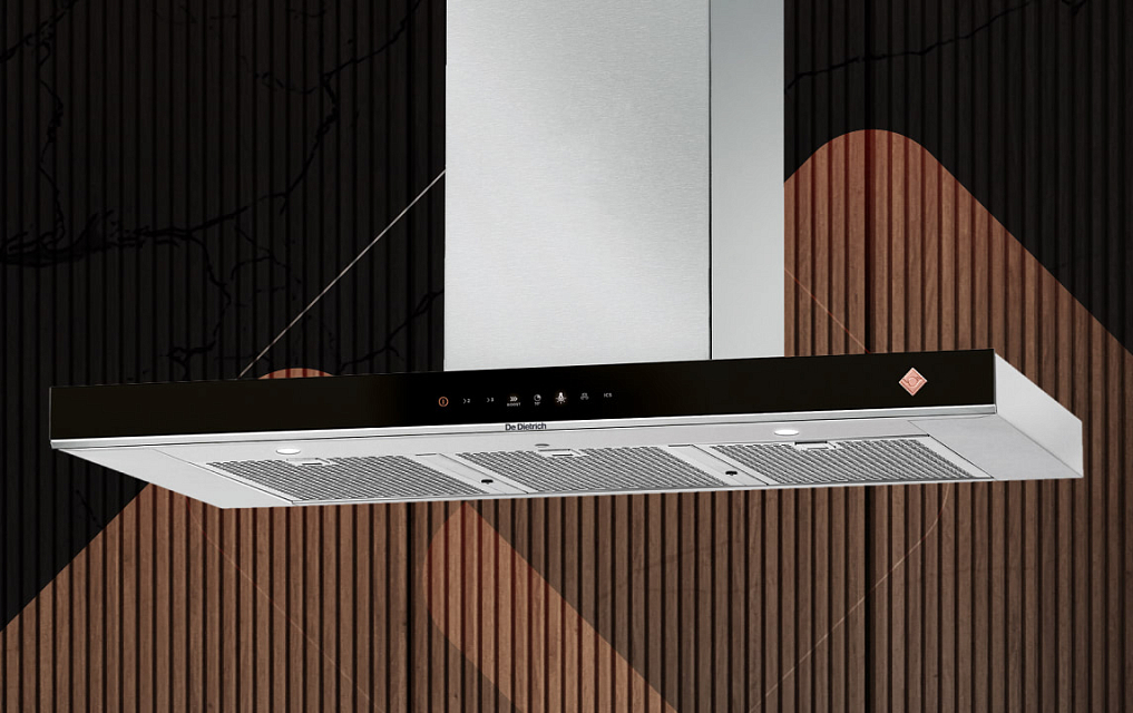 Схема встраивания для кухонной вытяжки De Dietrich DHD 770 X